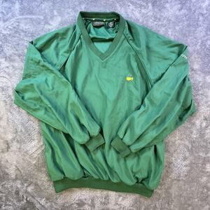 Masters Golf Pullover Jacket Mens Large V Neck Windbreaker Augusta National